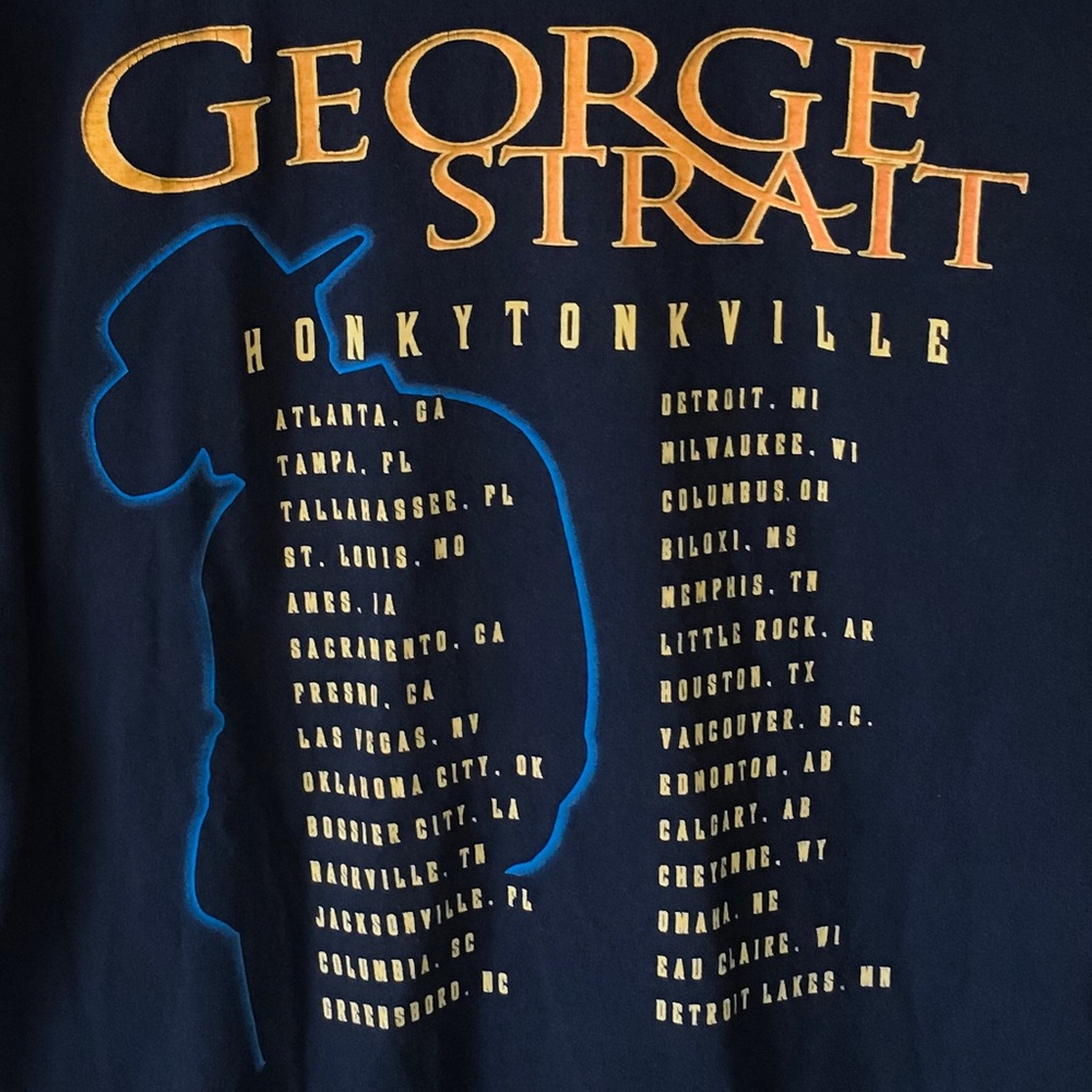 Vintage Official George Strait 2003 Tour T-Shirt - Picture 5 of 6